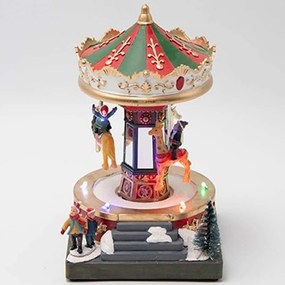 Διακοσμητικό Καρουζέλ Με Φως 600-48104 12x13x18,5cm Με Μπαταρίες Multi