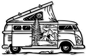 Διακοσμητικό Τοίχου Caravan 899SKL2449 55x90cm Black Wallity Metal