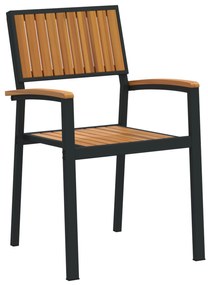 vidaXL Σετ Φαγητού 7 Τεμαχίων Solid Wood Acacia και Μετάλλου