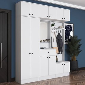 Έπιπλο Εισόδου Λευκό CROSIU 179.6x35.5x226.4