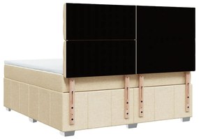 ΚΡΕΒΑΤΙ BOXSPRING ΜΕ ΣΤΡΩΜΑ ΚΡΕΜ 180X200 ΕΚ. ΥΦΑΣΜΑΤΙΝΟ 3291759