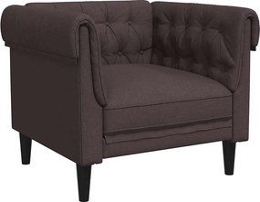 vidaXL Πολυθρόνα Chesterfield Σκούρο Καφέ Υφασμάτινη
