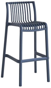 MODENA Σκαμπό Bar Στοιβαζόμενο PP-UV Protection Ανθρακί 50x43x76/100cm