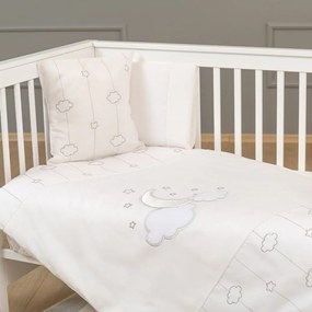 Σεντόνια Βρεφικά Luna Chic (Σετ 3τμχ) Με Λάστιχο White Funna Baby Cradle 110x170cm 100% Βαμβάκι