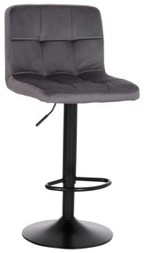 ΣΚΑΜΠΟ ΜΠΑΡ ΠΕΡΙΣΤΡΕΦΟΜΕΝΟ DIANA HM202.41 ΓΚΡΙ ΒΕΛΟΥΔΟ--ΜΕΤΑΛΛΟ ΜΑΥΡΟ ΜΑΤ 44x52x109Υεκ