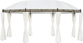 vidaXL Κιόσκι Λευκό Κρεμ 530 x 350 x 265 εκ.