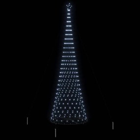 vidaXL LED Χριστουγεννιάτικο Δέντρο Κρύο Λευκό 500 cm Μέταλλο