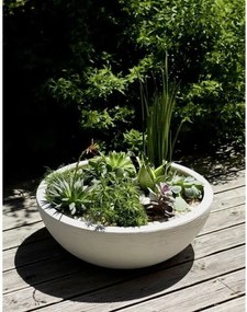 Βάζο Λουλουδιών EDA Ø 59 cm Λευκό Πλαστική ύλη Στρόγγυλο