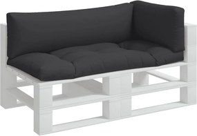 vidaXL Μαξιλάρια Παλέτας 3 τεμ. Μαύρα Υφασμάτινα