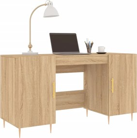 vidaXL Γραφείο Sonoma Δρυς 140 x 50 x 75 εκ. από Επεξεργασμένο Ξύλο