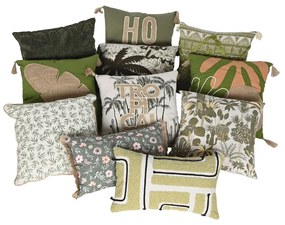 Μαξιλάρι Home ESPRIT Πράσινο Μπεζ Boho 45 x 5 x 45 cm