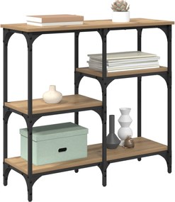 vidaXL Τραπέζι κονσόλας Artisan Oak 80 x 29 x 75 εκ Επεξεργασμένο ξύλο