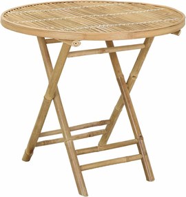 vidaXL Τραπέζι Κήπου Φυσικό 80 x 70 cm Μπαμπού