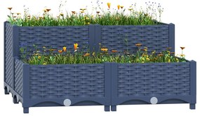 vidaXL Ζαρντινιέρα 80 x 80 x 38 εκ. από Πολυπροπυλένιο