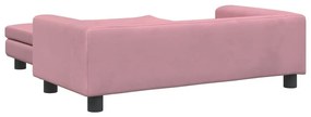 Κρεβάτι Σκύλου με Προέκταση Ροζ 100x50x30 εκ. Βελούδο