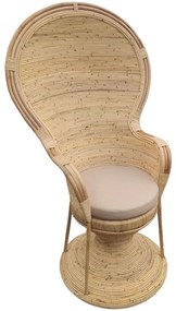 Πολυθρόνα Rea 314-000003 85x85x141cm Beige-Natural