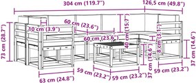 vidaXL Σειρά Καναπέ Εξωτερικού 6 τμχ.