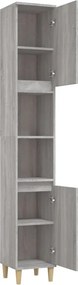 vidaXL Ντουλάπι Μπάνιου Γκρι Sonoma 30x30x190 εκ. Επεξεργασμένο Ξύλο