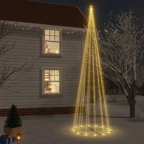 vidaXL Χριστουγεννιάτικο Δέντρο Κώνος 1134 LED Θερμό Λευκό 230x800 εκ.
