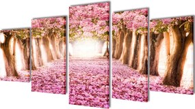 Πίνακας σε Καμβά Σετ Ανθισμένες Κερασιές 200 x 100 εκ.