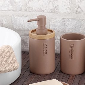Δοχείο Κρεμοσάπουνου 280ml (Φ7.5x17)T-D Cappuccino/Bamboo 62101166