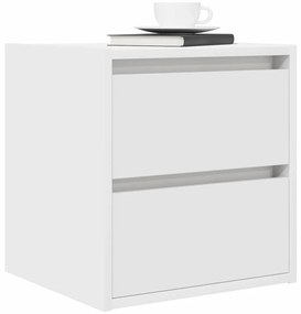 vidaXL Κομοδίνα Επιτοίχια 2 τεμ. Λευκά 38x34x40 εκ.