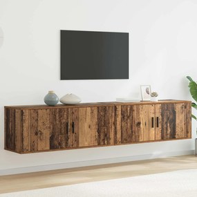 vidaXL Σετ Βαθμιδωτών Ντουλαπιών Τηλεόρασης 2 pcs Παλιό Ξύλο
