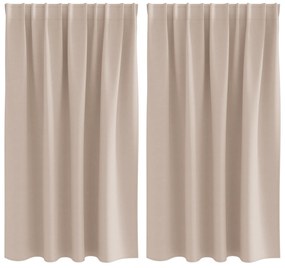 vidaXL Κουρτίνες με κουρτίνες 2 pcs Taupe 140 x 140 cm Πολυεστέρας