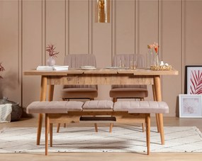 Καρέκλα Πεύκο Atlantic / Πέτρα VINA 47x46x89