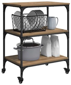vidaXL Καρότσι Κουζίνας Artisan Oak 60 x 41 x 76 εκ.