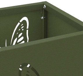vidaXL Σχέδιο & βάση αποθήκευσης Ελιά 15.5 x 15.5 x 49 εκ Ατσάλι