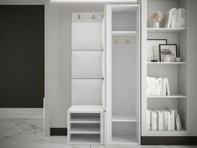 Σετ διαδρόμου Hartford 390, 186x82x46cm, Μαύρο, Ινοσανίδες μέσης πυκνότητας, Πλαστικοποιημένη μοριοσανίδα, Ταπισερί, Εντοιχισμένη, Τοίχου | Epipla1.gr