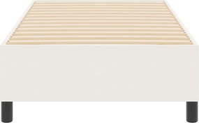vidaXL Κρεβάτι πλατφόρμα Κρεμ 90 x 200 cm Υφασμάτινο Κορντουρά