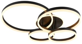Φωτιστικό Οροφής Trio Lighting DRAKE 632210432 Μαύρο Ματ (Black Mat) 2700 - 6500K