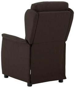 vidaXL Πολυθρόνα Ανακλινόμενη Σκούρο Καφέ 67,5x93,5x101,5 εκ Ύφασμα