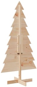 vidaXL Χριστουγεννιάτικο Δέντρο Ξύλινο Διακόσμηση 150 εκ. Μασίφ Πεύκο