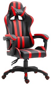 Καρέκλα Gaming Κόκκινη από Συνθετικό Δέρμα