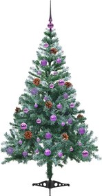 vidaXL Τεχνητό Χριστουγεννιάτικο Δέντρο Πράσινο 150 cm PVC και Χάλυβας