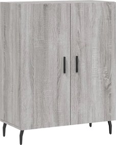 vidaXL Ντουλάπι Γκρι Sonoma 69,5 x 34 x 180 εκ. Επεξεργασμένο Ξύλο