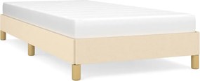 vidaXL Πλαίσιο κρεβατιού χωρίς στρώμα Κρέμα 80x200 cm Ύφασμα