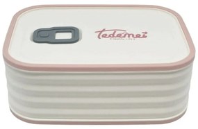 Φαγητοδοχείο 833986 17,4x12,6x6,5cm 950ml White-Light Pink Ankor Πλαστικό