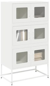 Highboard Λευκό 68x39x123 cm Ατσάλι
