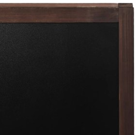Μαυροπίνακας Επιδαπέδιος Διπλής Όψης 60x80 εκ. από Ξύλο Κέδρου - Μαύρο