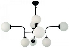 Φωτιστικό Οροφής 6166-8 90x85 8xG9 Black-White Inlight Metal, Glass