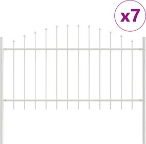 vidaXL Φράχτης Κήπου WOERDEN 7 τμχ. 170 x 140 εκ Λευκό