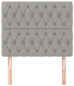 vidaXL Κεφαλάρι Ανοιχτό Γκρι 100x7x118/128 εκ. Ύφασμα