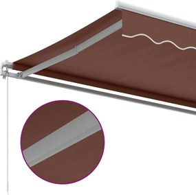 vidaXL Τέντα Πτυσσόμενη Χειροκίνητη Καφέ 400x350 εκ.