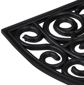 vidaXL Πατάκι Εισόδου Ημικυκλικό 45 x 75 εκ. Καουτσούκ