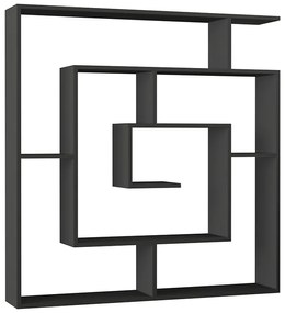 Βιβλιοθήκη Labirent Megapap χρώμα ανθρακί 125x22x129εκ.