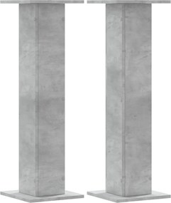 vidaXL Βάσεις Φυτών 2 τεμ. Γκρι Σκυρ. 30x30x95 εκ. Επεξεργασμένο Ξύλο
